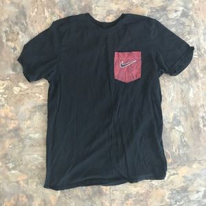 Nike Red And Black Graphic Pocket Tee